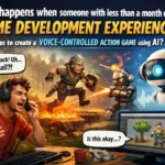 What happens when someone with less than a month of game development experience tries to create a voice-controlled action game using generative AI?