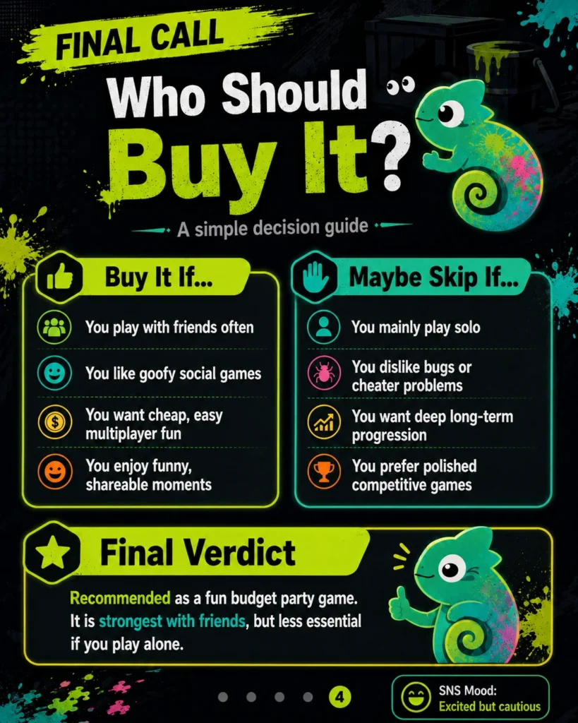MECCHA CHAMELEON final buying guide comparing who should buy the game and who may want to skip it.